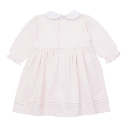 Emile et Rose - Light pink dress and tights, embroidered bodice, Hettie