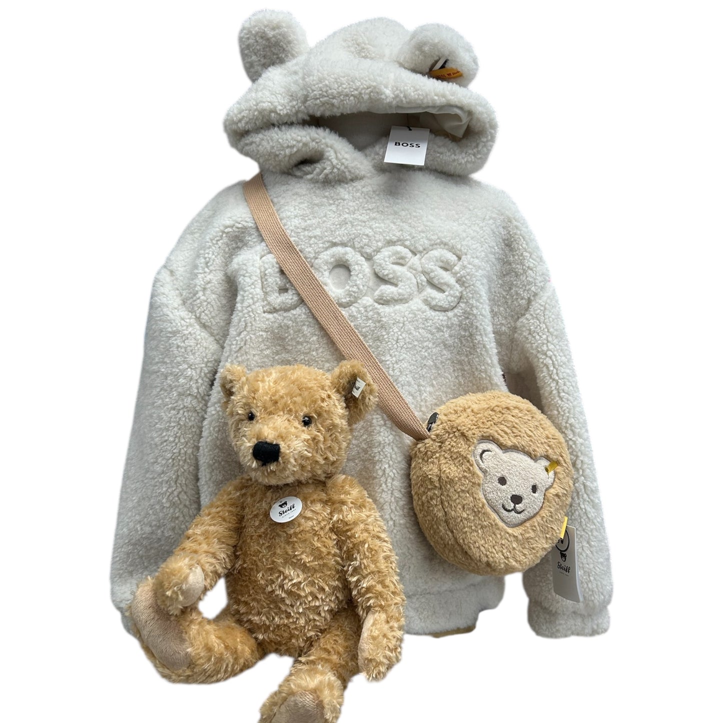 Boss Steiff - Teddy bear fleece hoodie in collaboration with Steiff