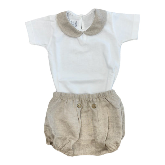 Rapife, 2 piece outfits, Rapife - 2 piece outfit, top and beige short pants