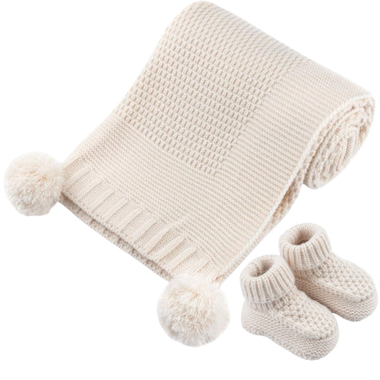Betty - Blanket & Booties, soft beige