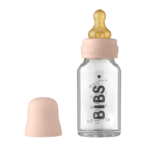 Bibs, Bottles, Bibs - Glass baby bottle, pink