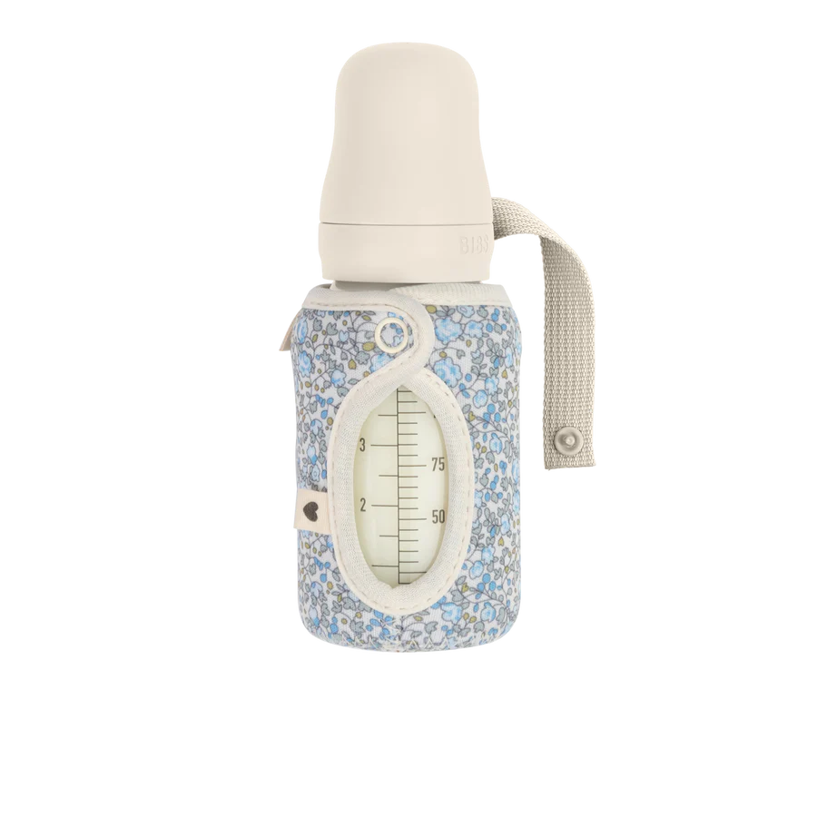 Bibs, bottle sleeve, Bibs - Liberty Eloise ivory bottle sleeve