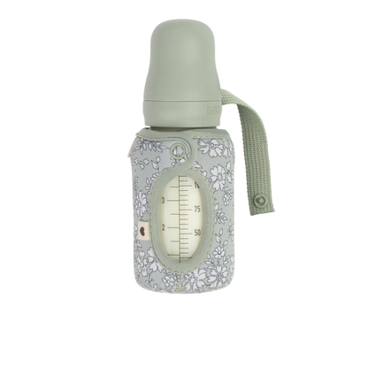 Bibs, bottle sleeve, Bibs - Liberty print Sage green bottle sleeve