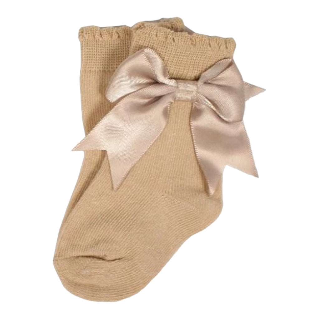 Betty Mckenzie, Socks, Betty Mckenzie  - Biscuit short socks with side bow