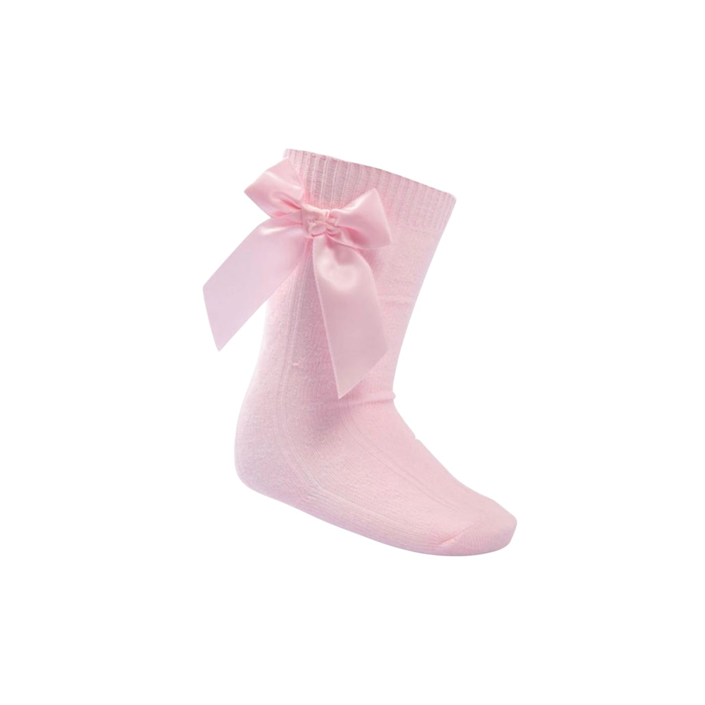 Soft Touch - Bow Knee Socks, Pink