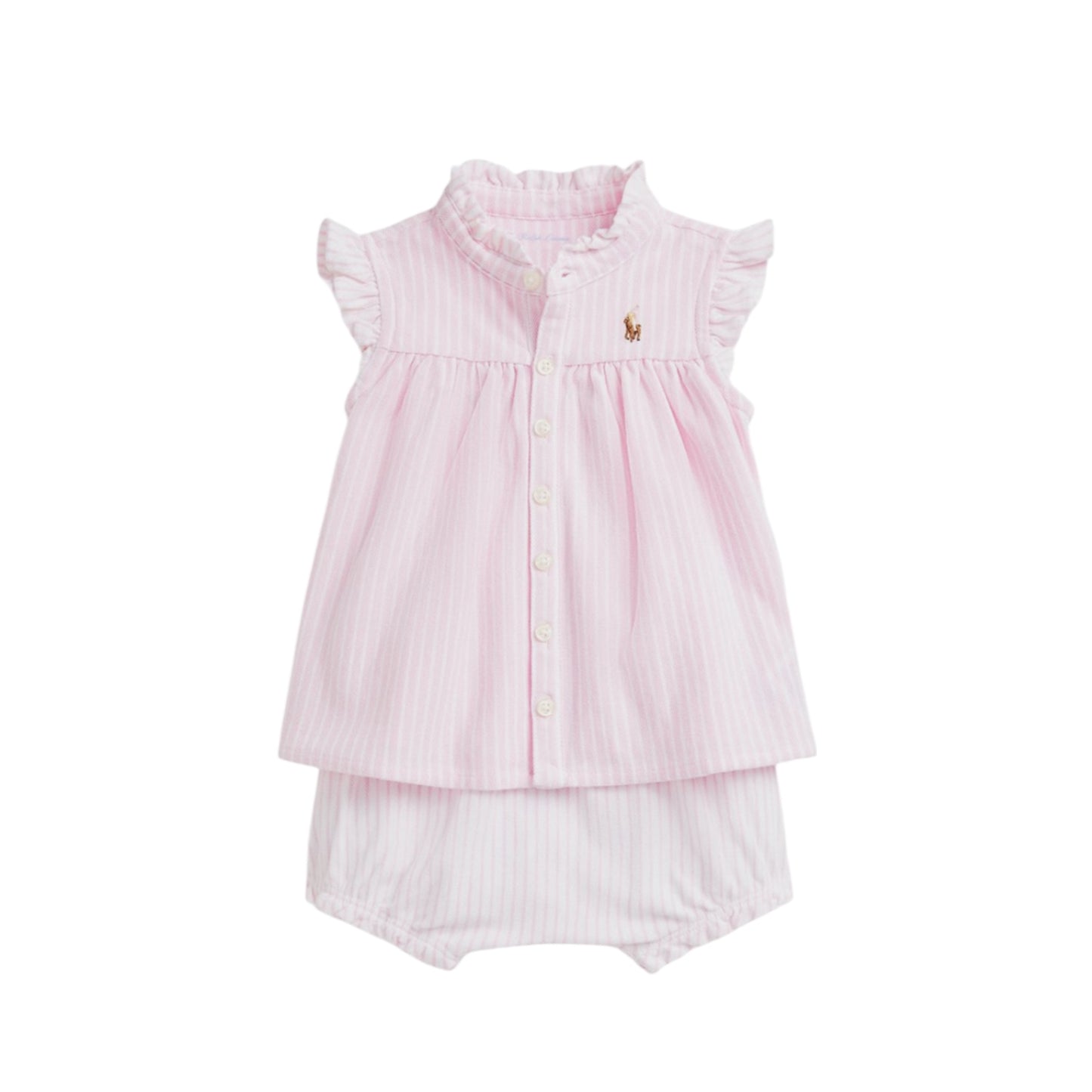Ralph Lauren - Light pink stripe 2 piece outfit