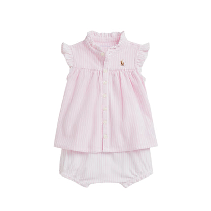 Ralph Lauren - Light pink stripe 2 piece outfit