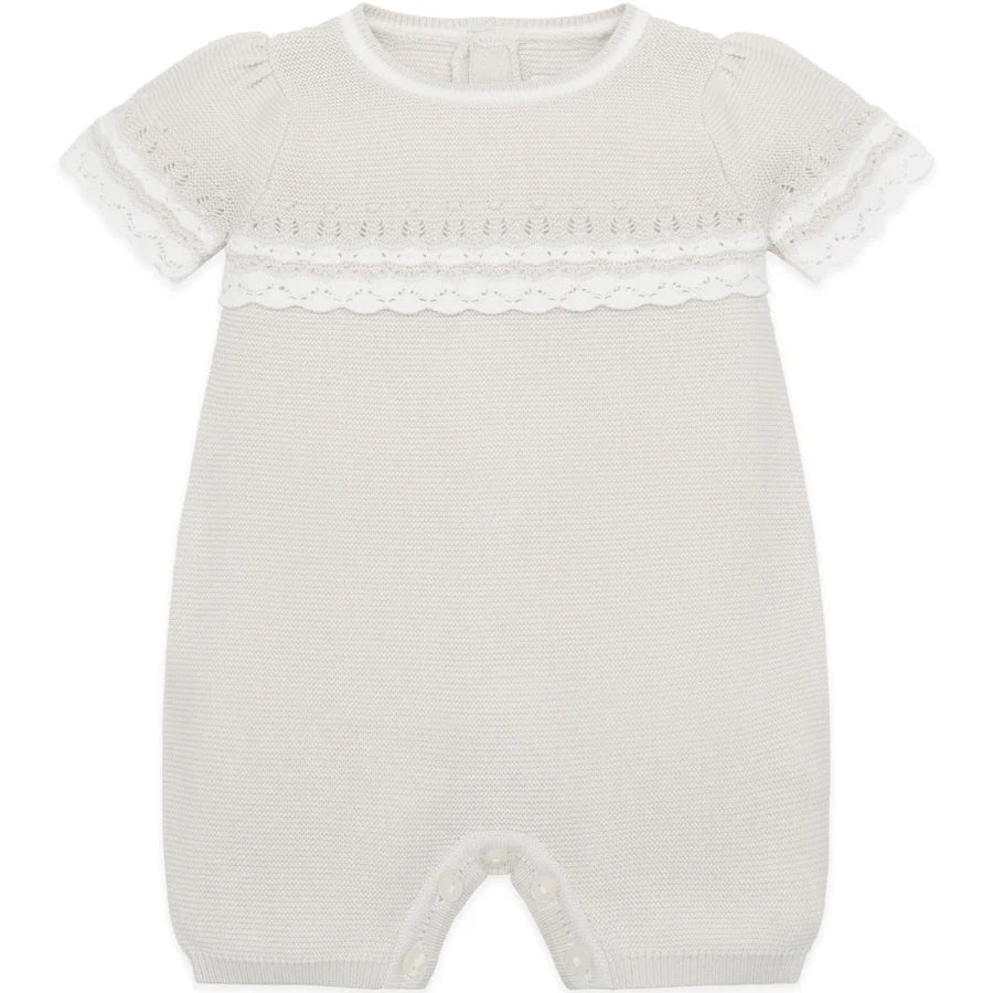 Emile et Rose - Beige knit all in one, shortie, Josie
