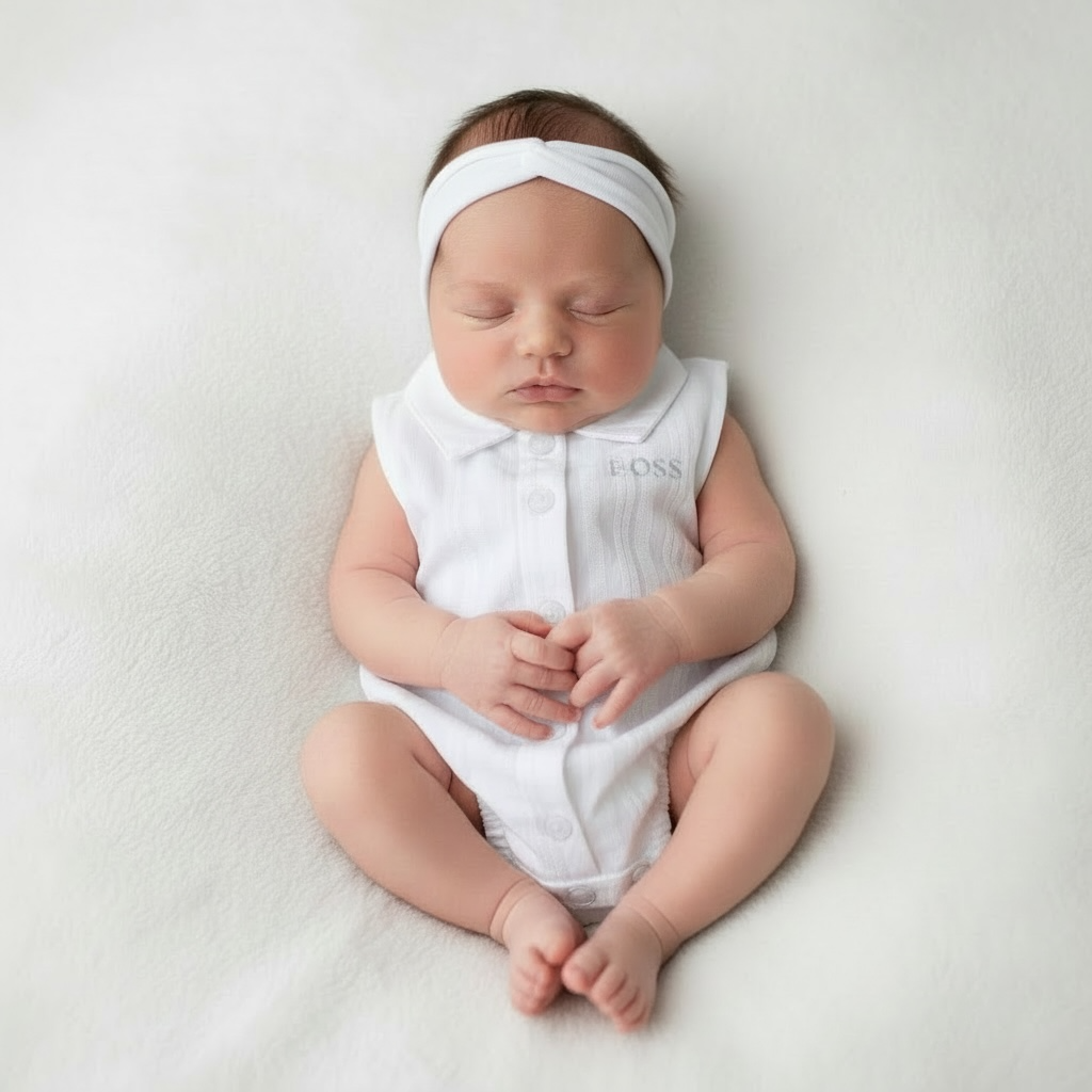 Boss - Baby girls romper with headband