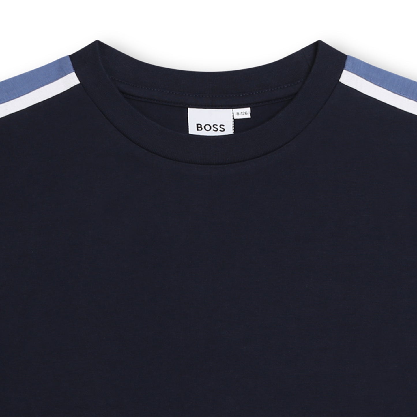 Boss, T-shirts, Boss - Crew neck, Navy and blue T-shirts with BOSS side print