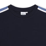 Boss, T-shirts, Boss - Crew neck, Navy and blue T-shirts with BOSS side print