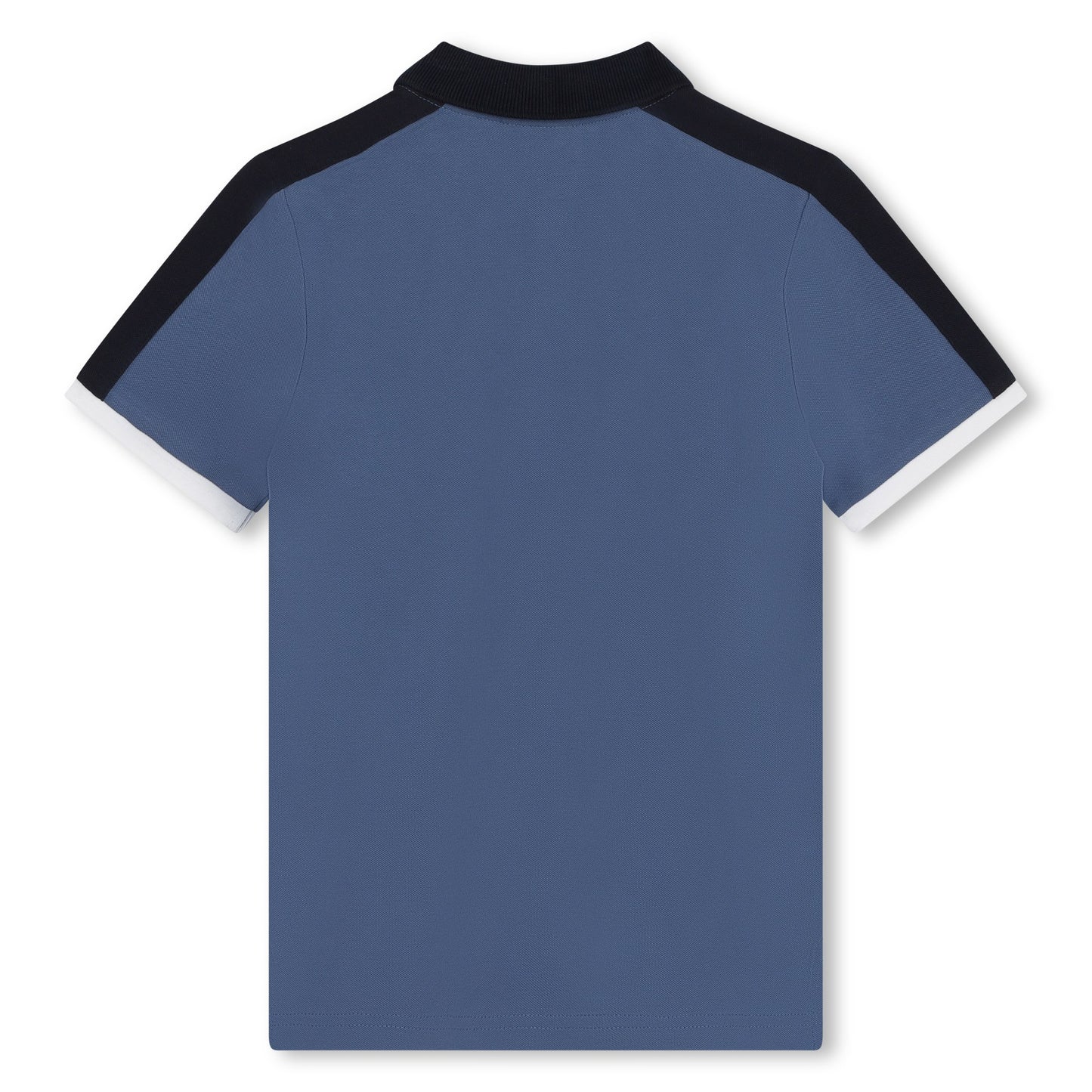 Boss, T-shirts, Boss - Blue Polo T-shirt with white and navy trim