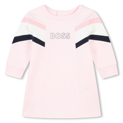 Boss, dresses, Boss - Pale pink baby long sleeved dress