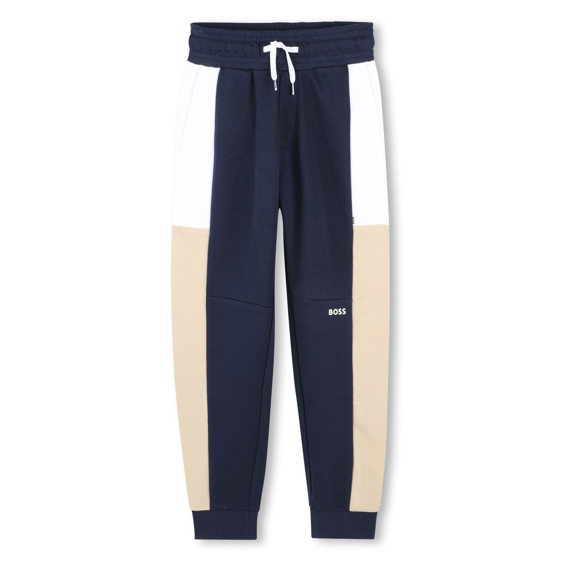 Boss, jogging bottoms, Boss - Navy, sand and white  jogging bottoms