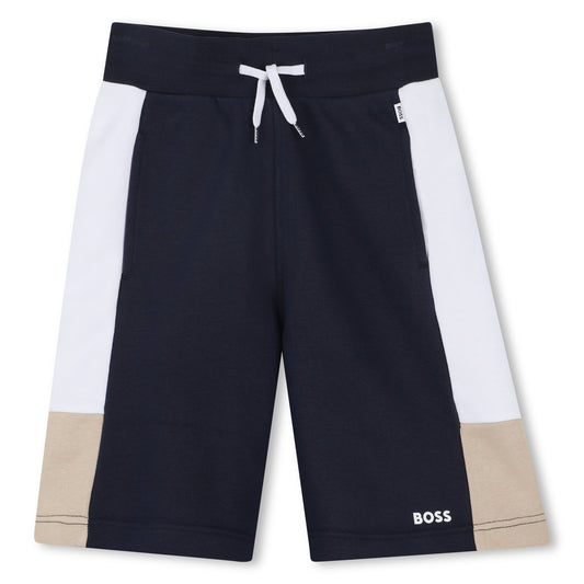 Boss, Shorts, Boss - Navy, block colour Bermuda shorts