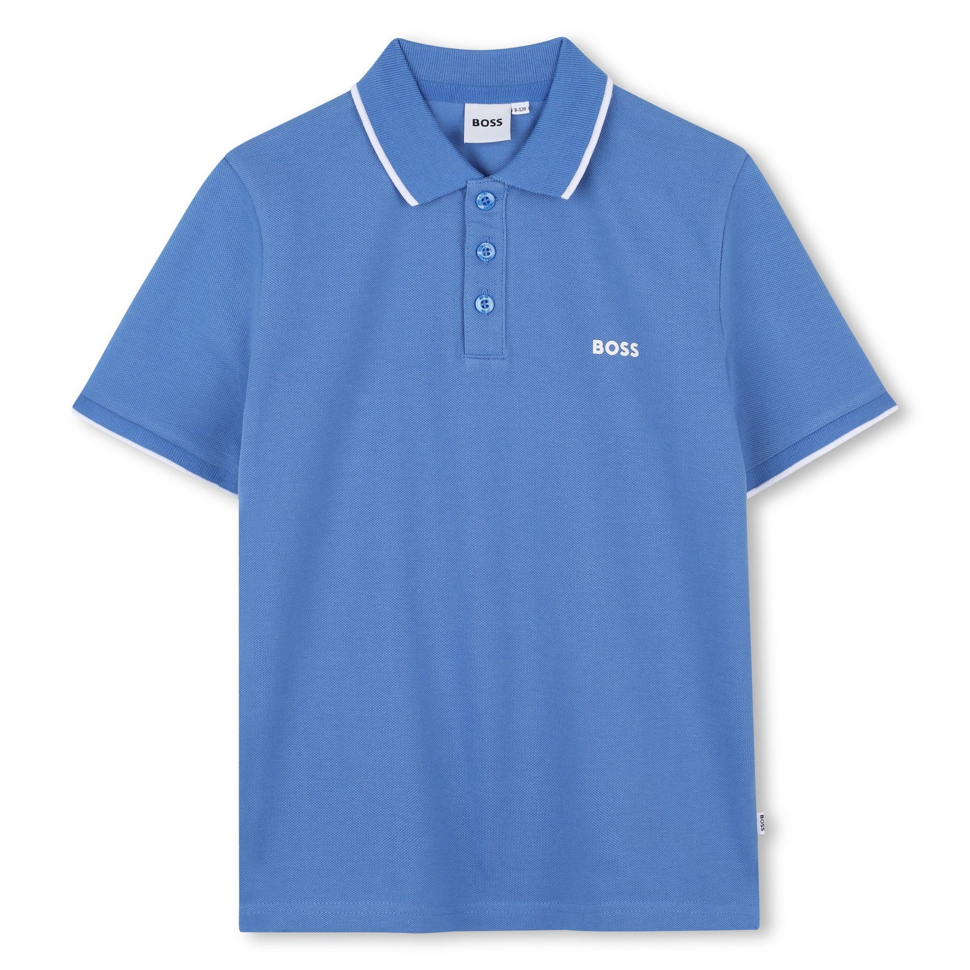 Boss, T-shirts, Boss - Short sleeved polo T-shirt, blue