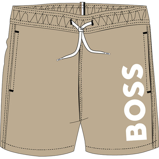 Boss, Shorts, Boss - Swim shorts, stone