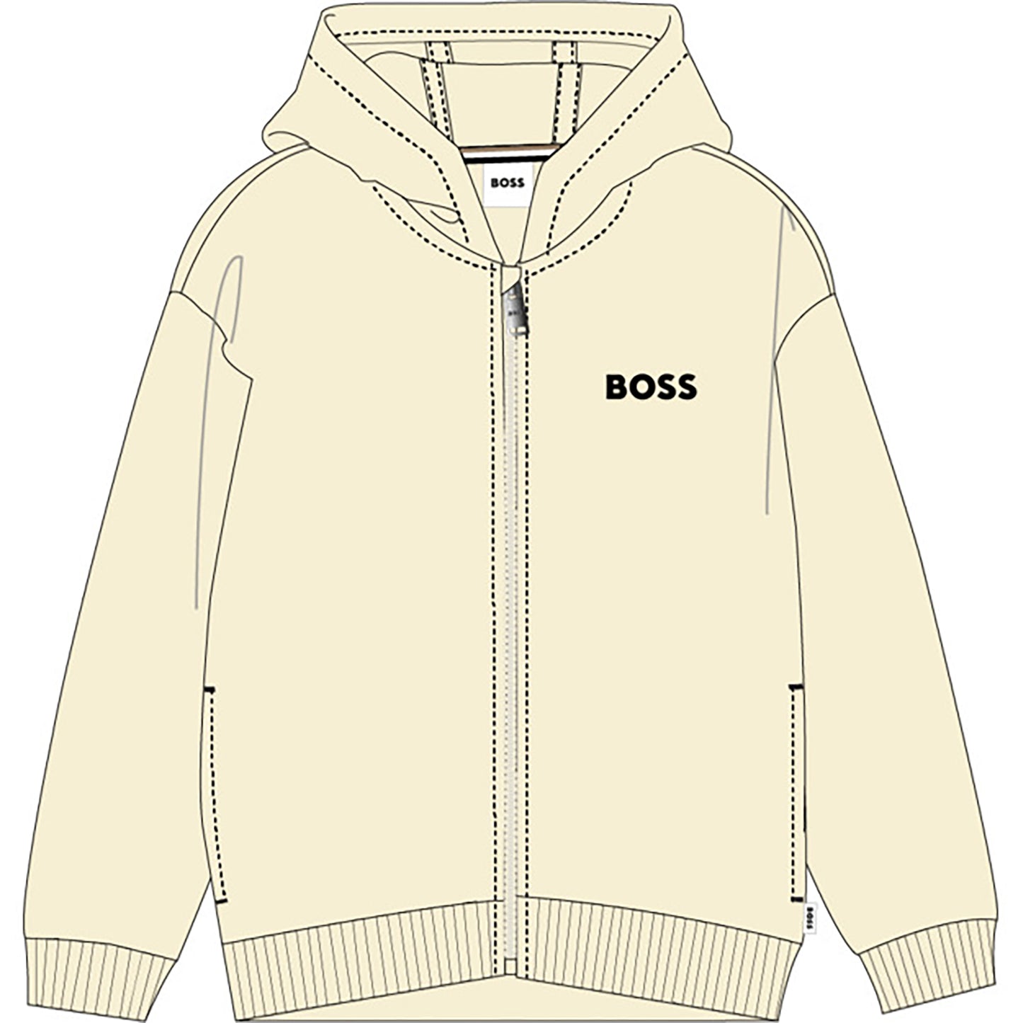 Boss, zipper hoodies, Boss - Sand hooded zipper