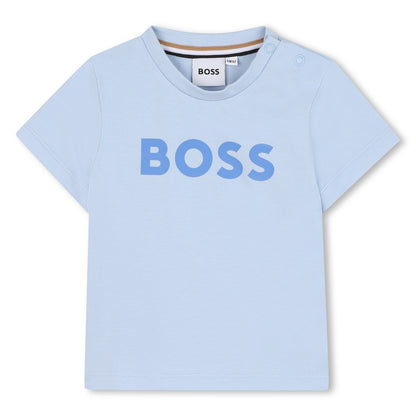 Boss, T-shirts, Boss - Light blue crew neck  T-shirt