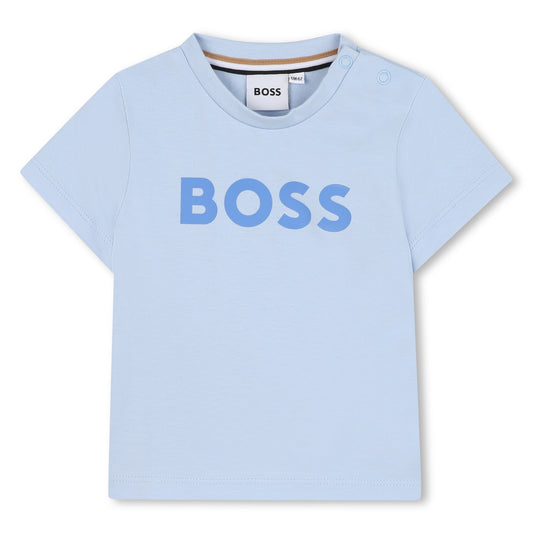 Boss, T-shirts, Boss - Light blue crew neck  T-shirt