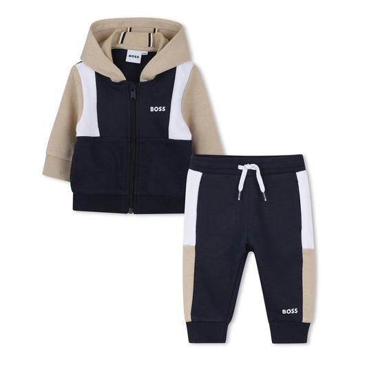 Boss, 2 piece jogging outfits, Boss - 2 piece jogging set, navy stone, white