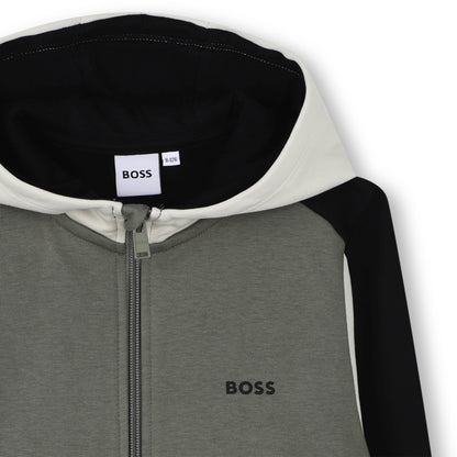 Boss - Green zipper hoodie