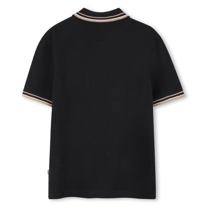 Boss - Black polo, short sleeved T-shirt