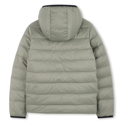 Boss - Green reversible hooded padded jacket