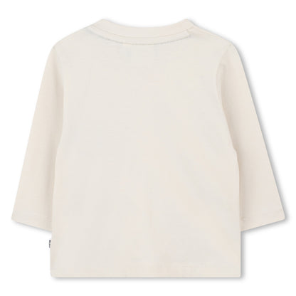Boss - Sand, long sleeved T-shirt.  (18m -3yrs)