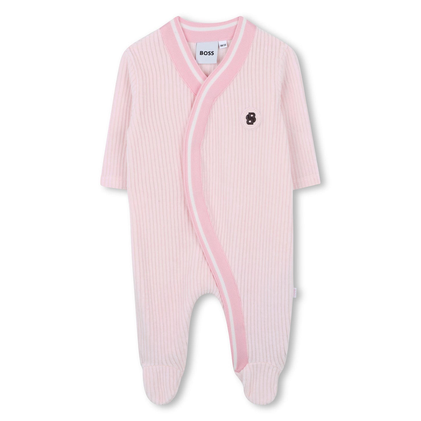 Boss - All in one with matching pull on hat, pale pink
