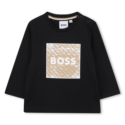Boss - Black long sleeved T-shirt. (18m -3yrs)