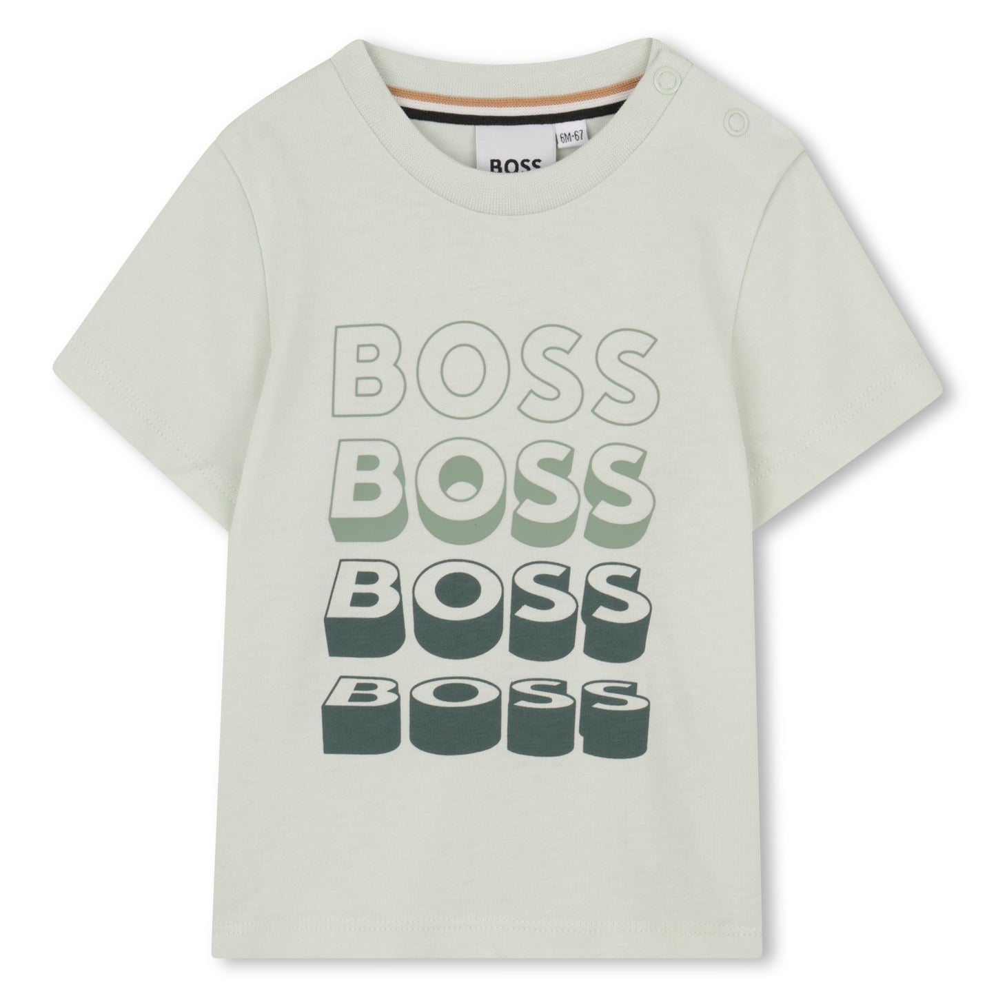 Boss - Toddler, mint T-shirt with BOSS front print