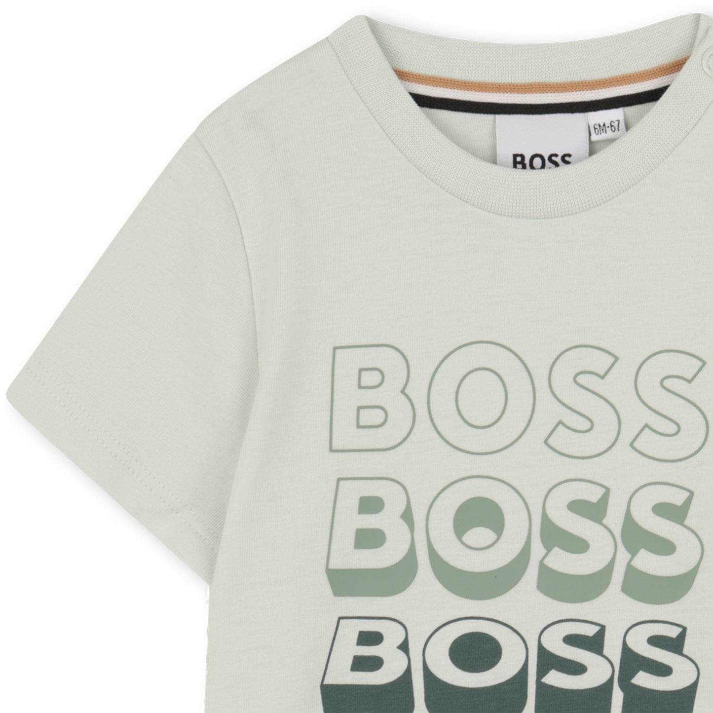 Boss - Toddler, mint T-shirt with BOSS front print