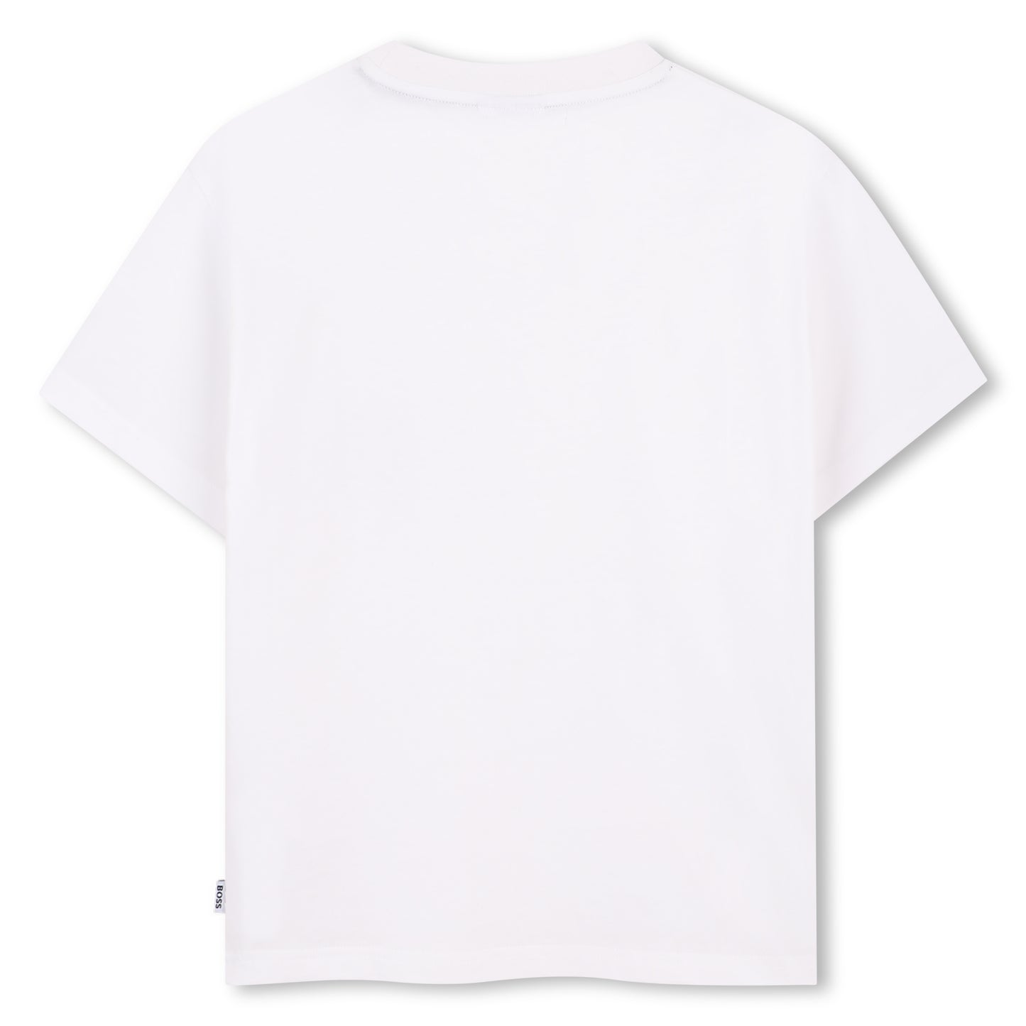 Boss - White crew neck T-shirt, embroidered chest pocket detail