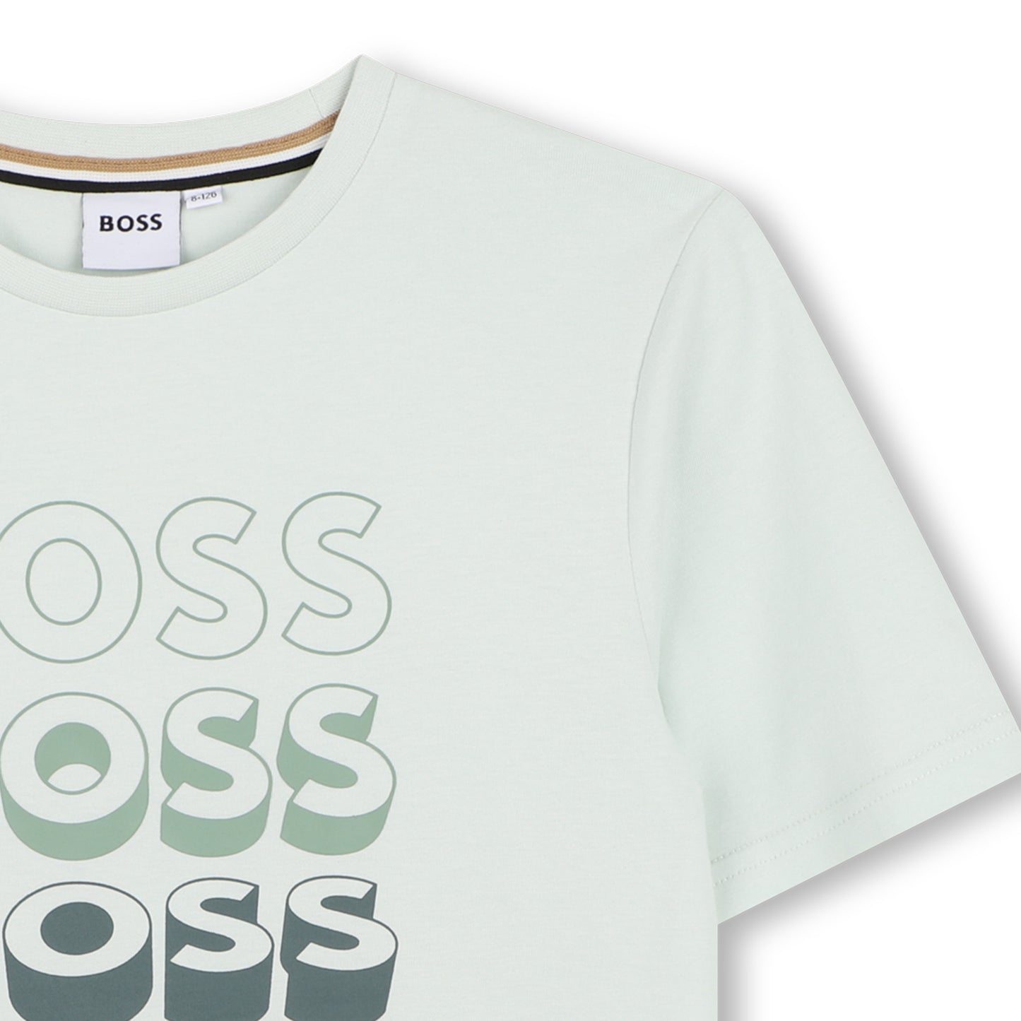 Boss - Soft green crew neck T-shirt,