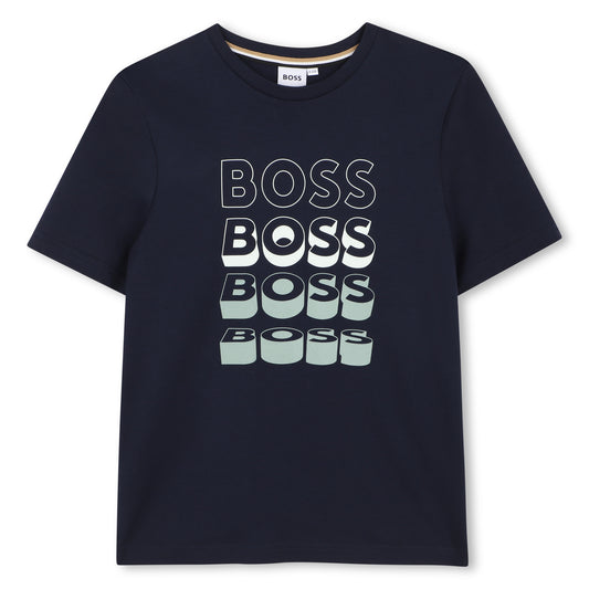 Boss - Navy crew neck T-shirt,