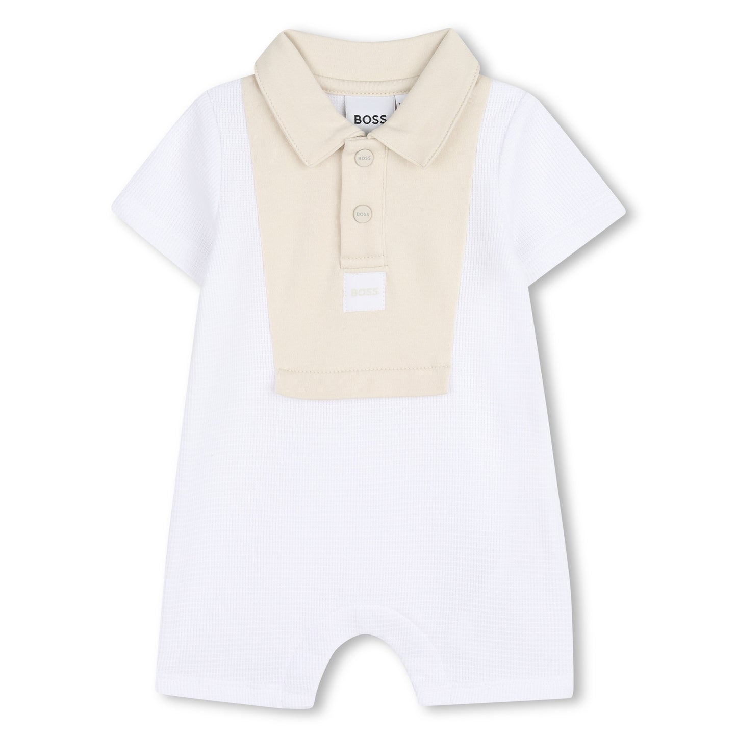 Boss - Baby romper, white with stone front