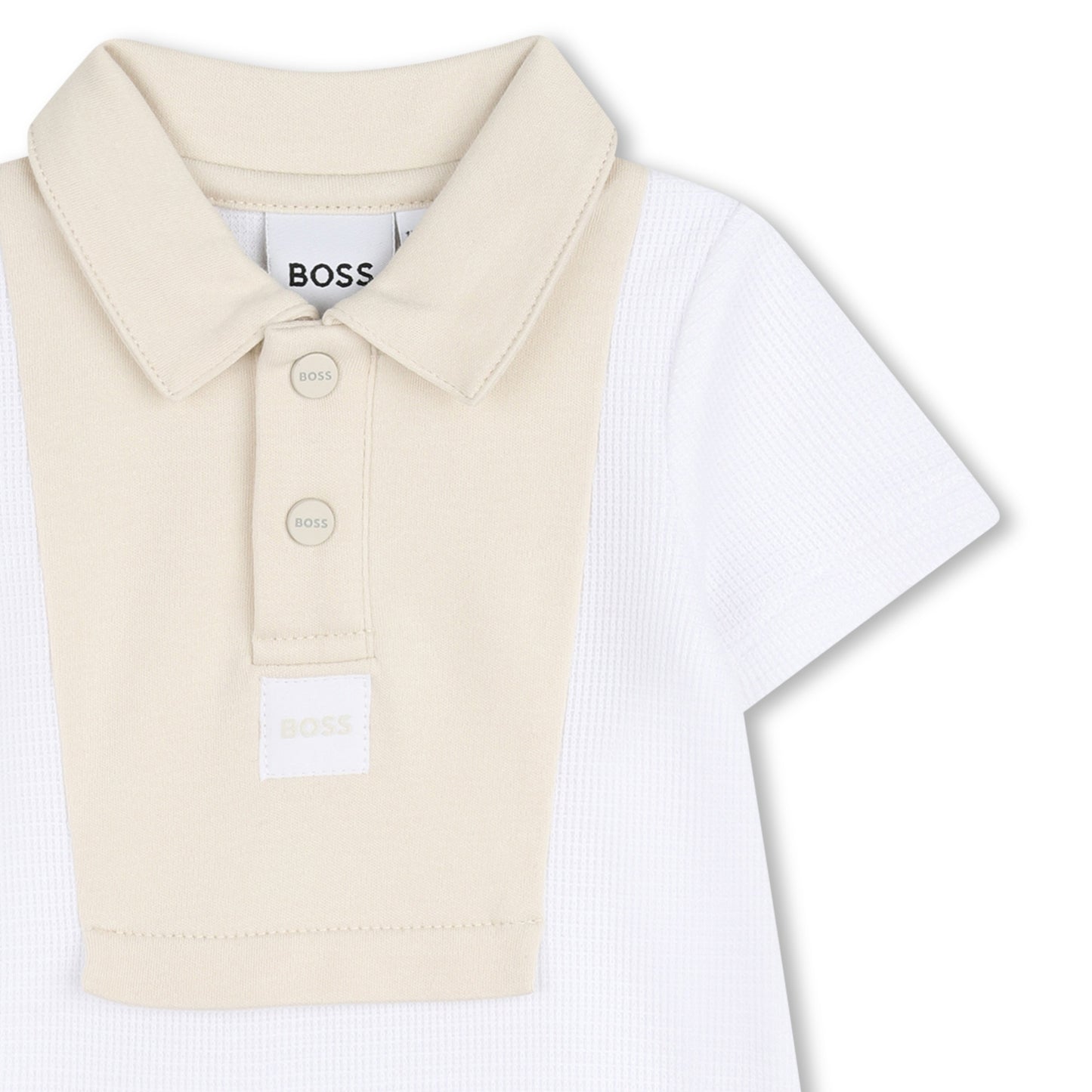 Boss - Baby romper, white with stone front