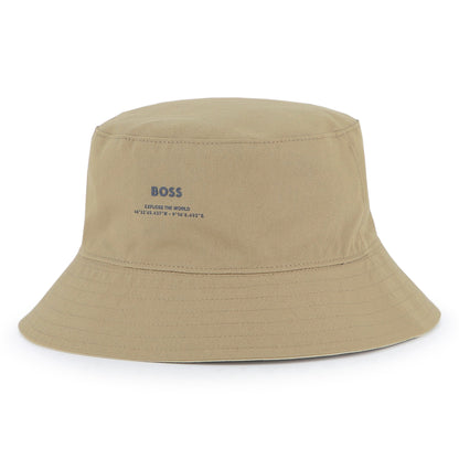 Boss - Reversible bucket hat, stone