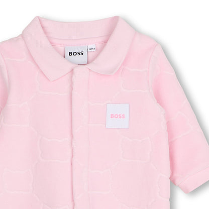Boss - Romper and hat, soft pink