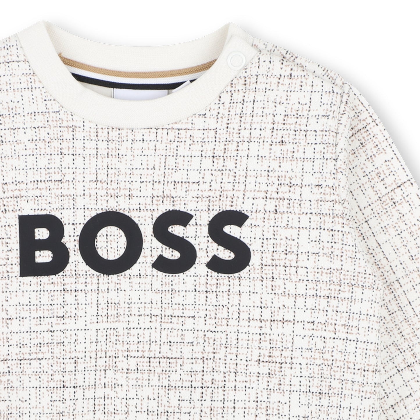 Boss - Sweatshirt, Cream patterned   (toddlers)