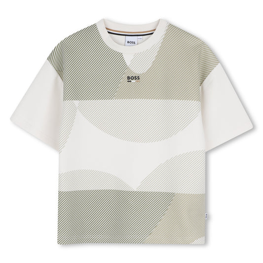 Boss - T-shirt, cream and sage