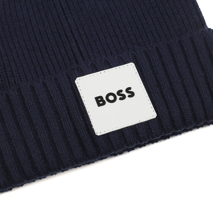 Boss - Navy pull on knit hat