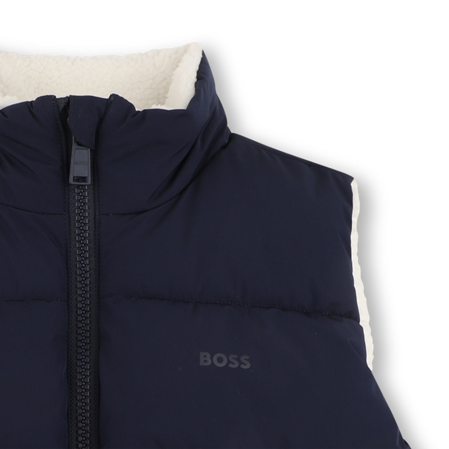 Boss - Reversible navy and cream gilet
