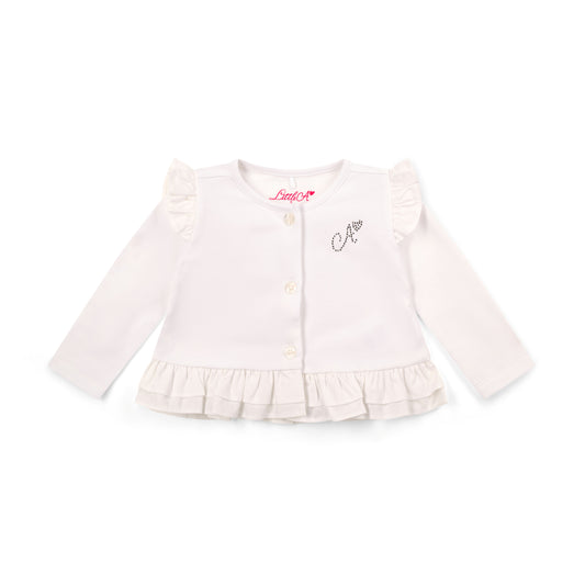 Little A - Cardigan, white