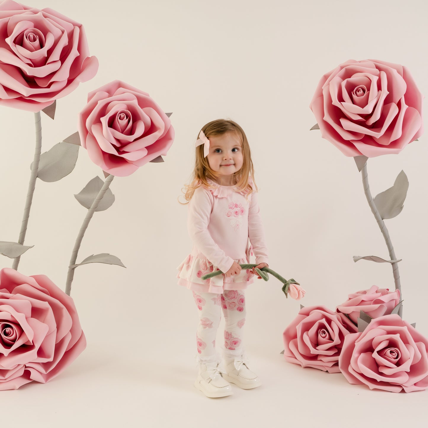 Little A - Pink 2 piece legging set, Daisy