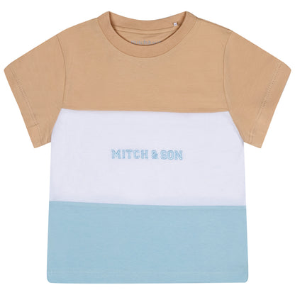 Mitch & Son, 2 piece shorts sets, Mitch & Son - 2 piece shorts set, white and sky blue, Toby, 5yrs only