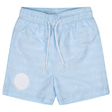 Mitch & Son, Shorts, Mitch & Son - light blue shorts, all over branding