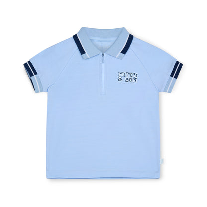 Mitch & Son, 2 piece shorts outfits, Mitch & Son - Blue 2 piece shorts outfit, polo T-shirt and shorts