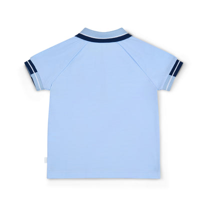 Mitch & Son, 2 piece shorts outfits, Mitch & Son - Blue 2 piece shorts outfit, polo T-shirt and shorts